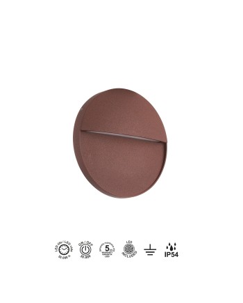 BAKER * SEÑALIZADOR REDONDO 6W 3000K CORTEN